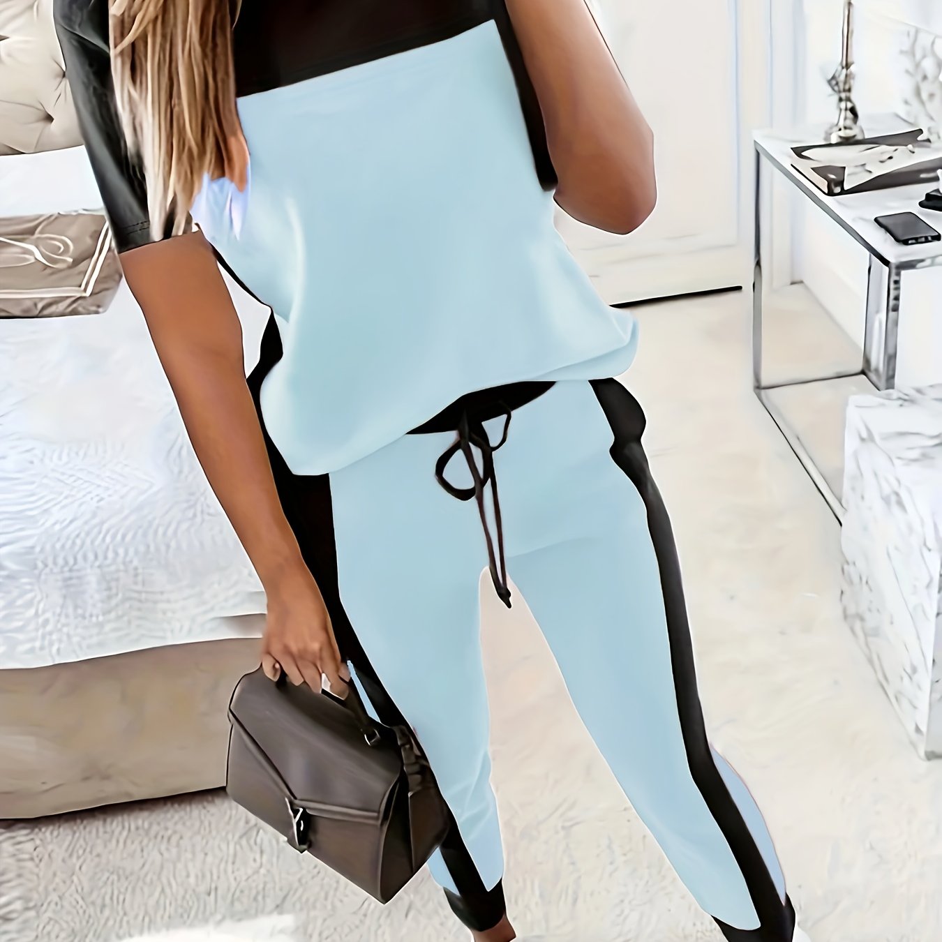 Completo Casual Due Pezzi Donna | Manica Corta | Vita Regolabile