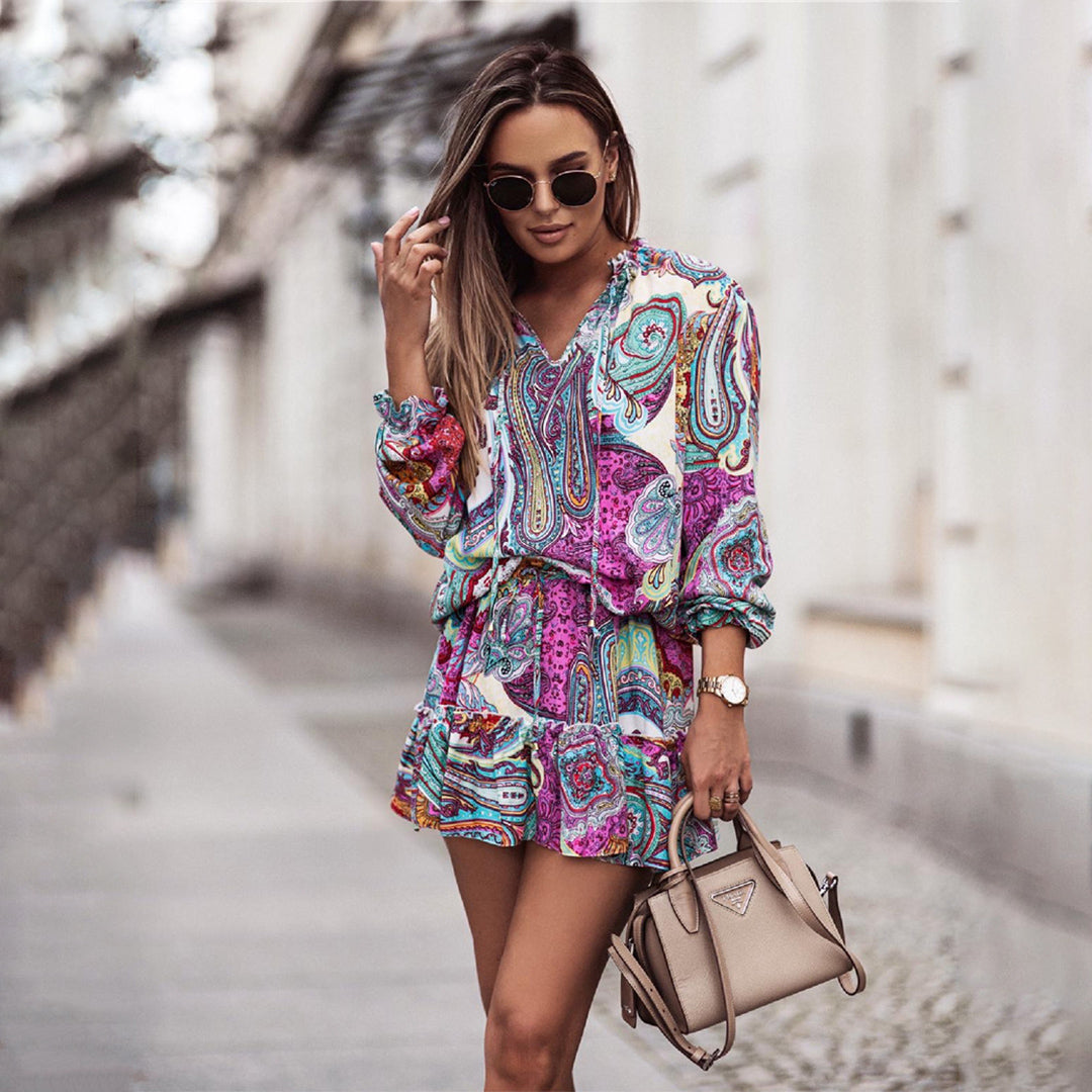 Mini Dress Boho | Stampa Paisley | Fresco & Femminile