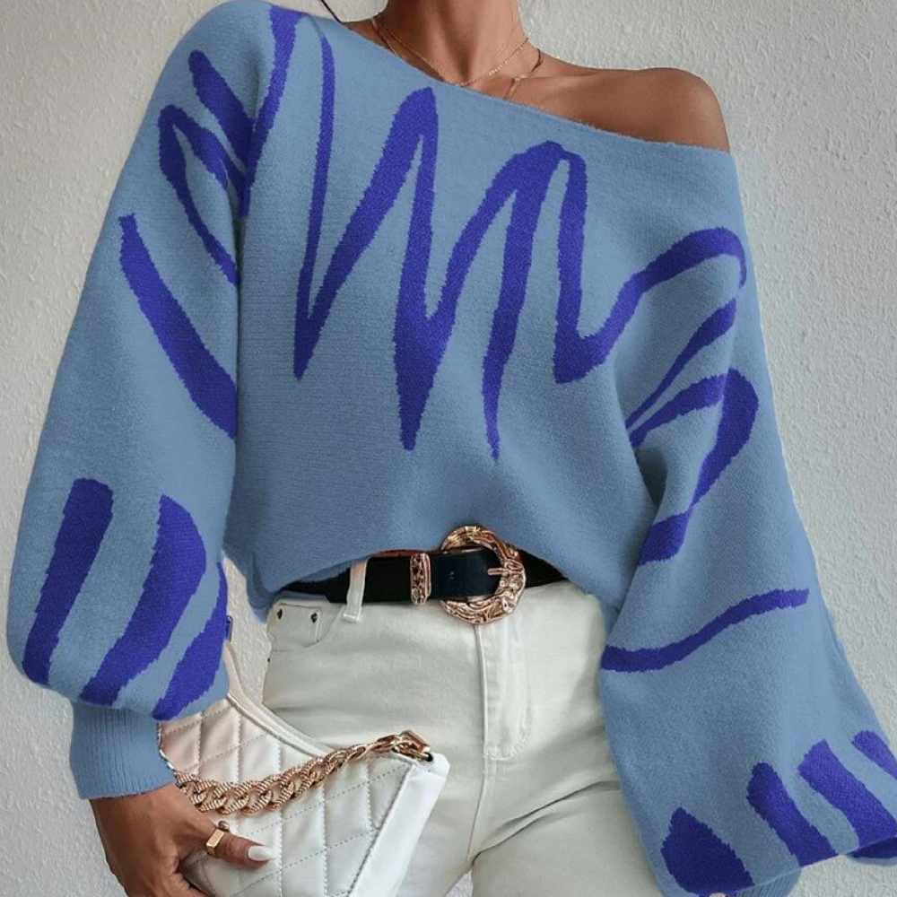 Maglione Oversize | Motivo Astratto | Comodo & Chic