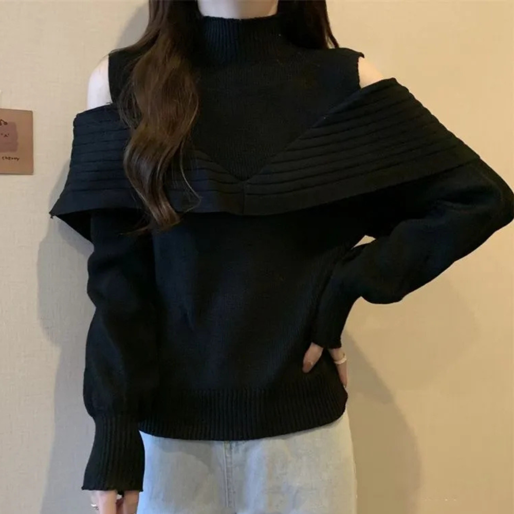 Maglione Collo Alto Donna | Elegante e Morbido | Dettaglio a Balza