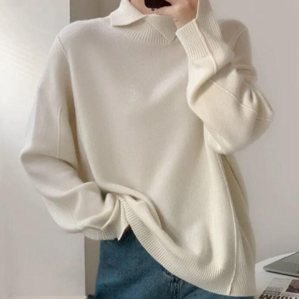 Maglione Elegante | Collo Alto | Minimal & Raffinato