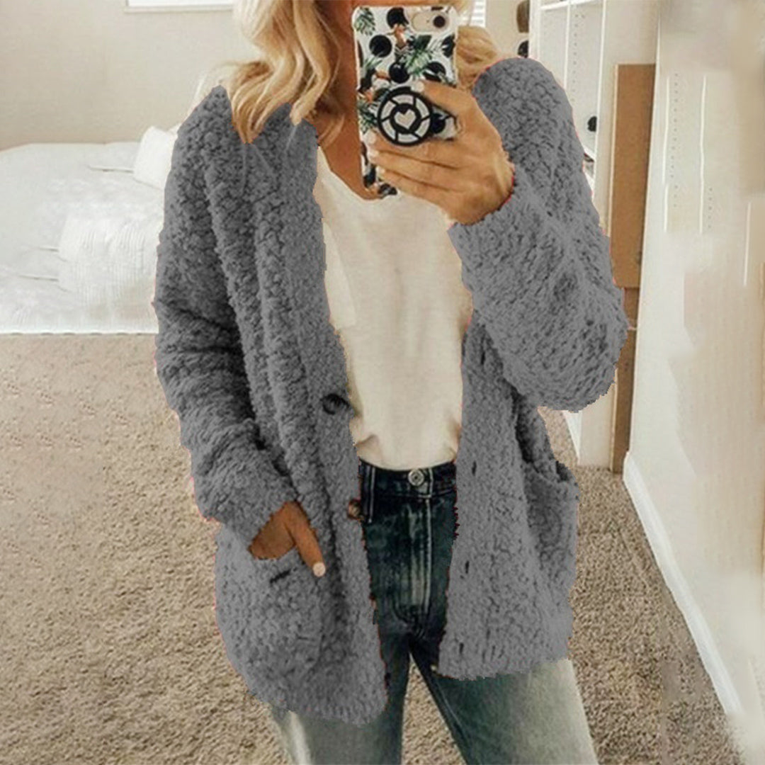 Cardigan Morbido Peluche | Misto Poliestere | Caldo e Confortevole