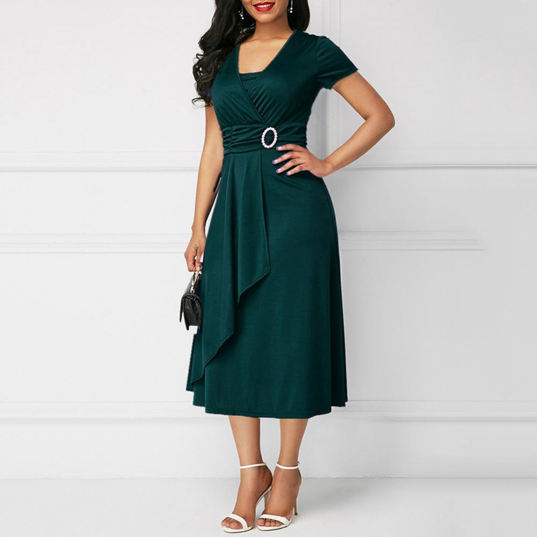 Abito Midi Elegante con Cintura | Raffinato | Femminile & Versatile