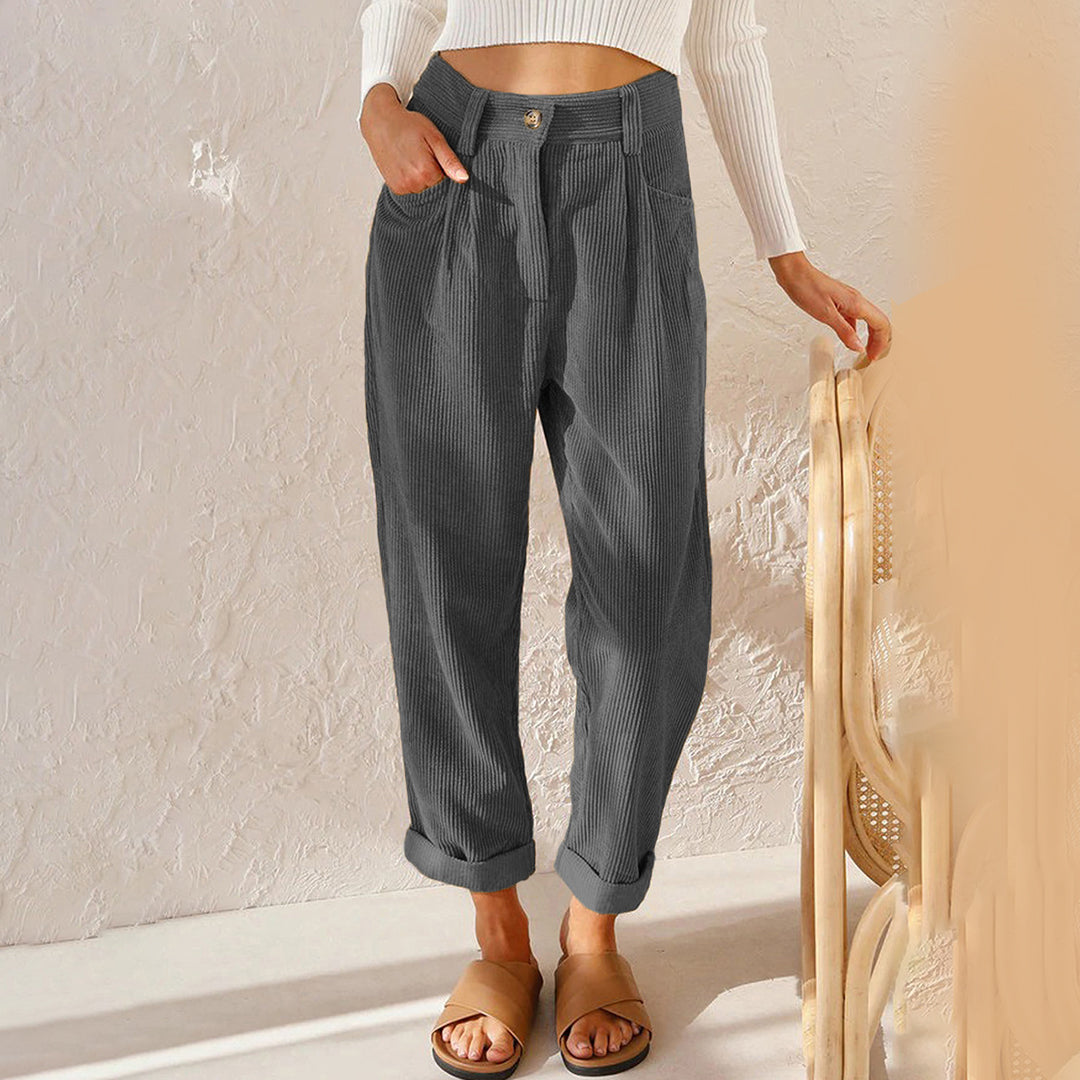 Pantaloni in Lino | Vita Alta | Stile Casual Chic