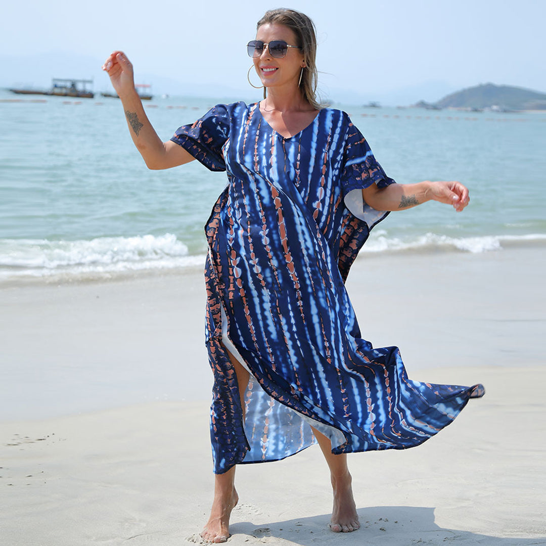 Caftano Lungo Tie-Dye | Elegante e Leggero | Perfetto per l’Estate