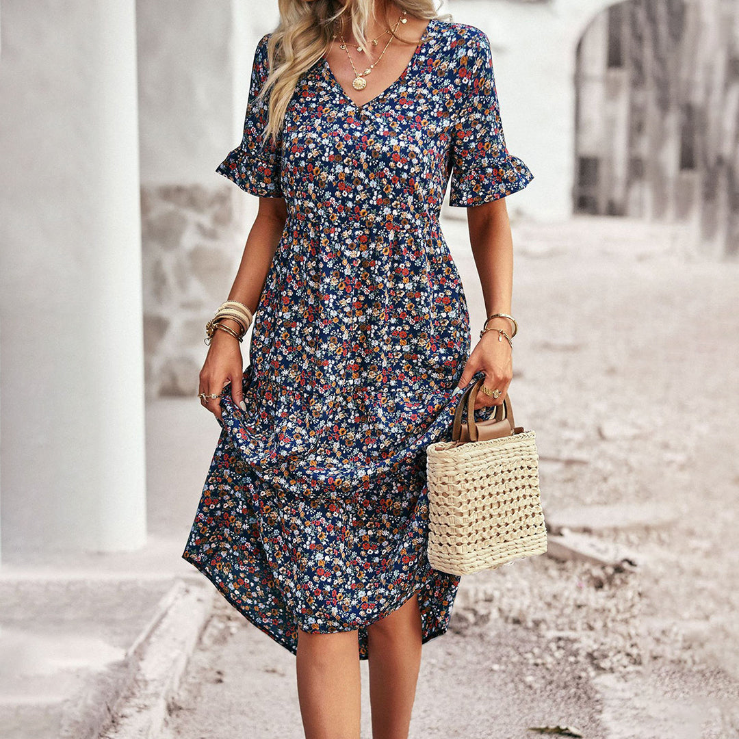 Abito Midi Floreale | Casual | Comodo e Fresco