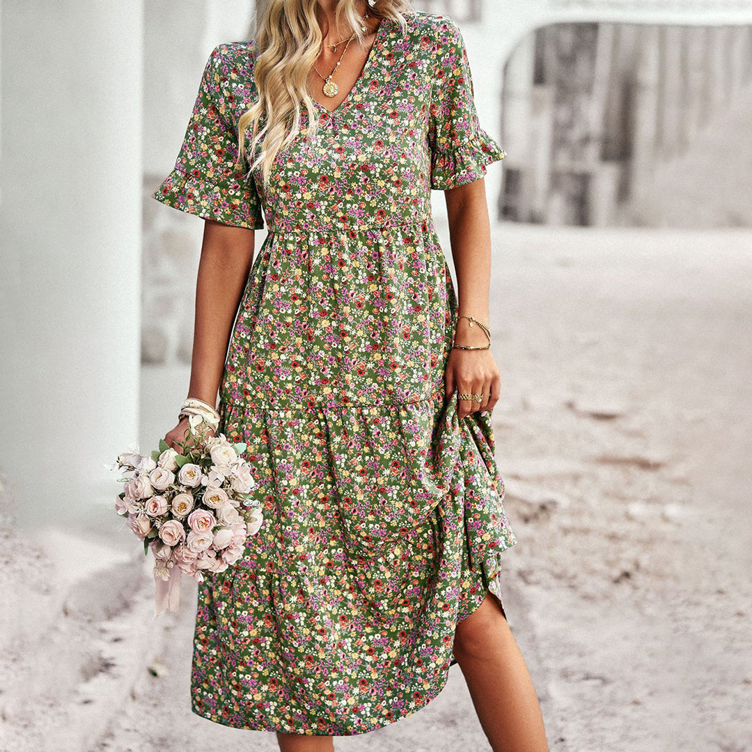 Abito Midi Floreale | Casual | Comodo e Fresco