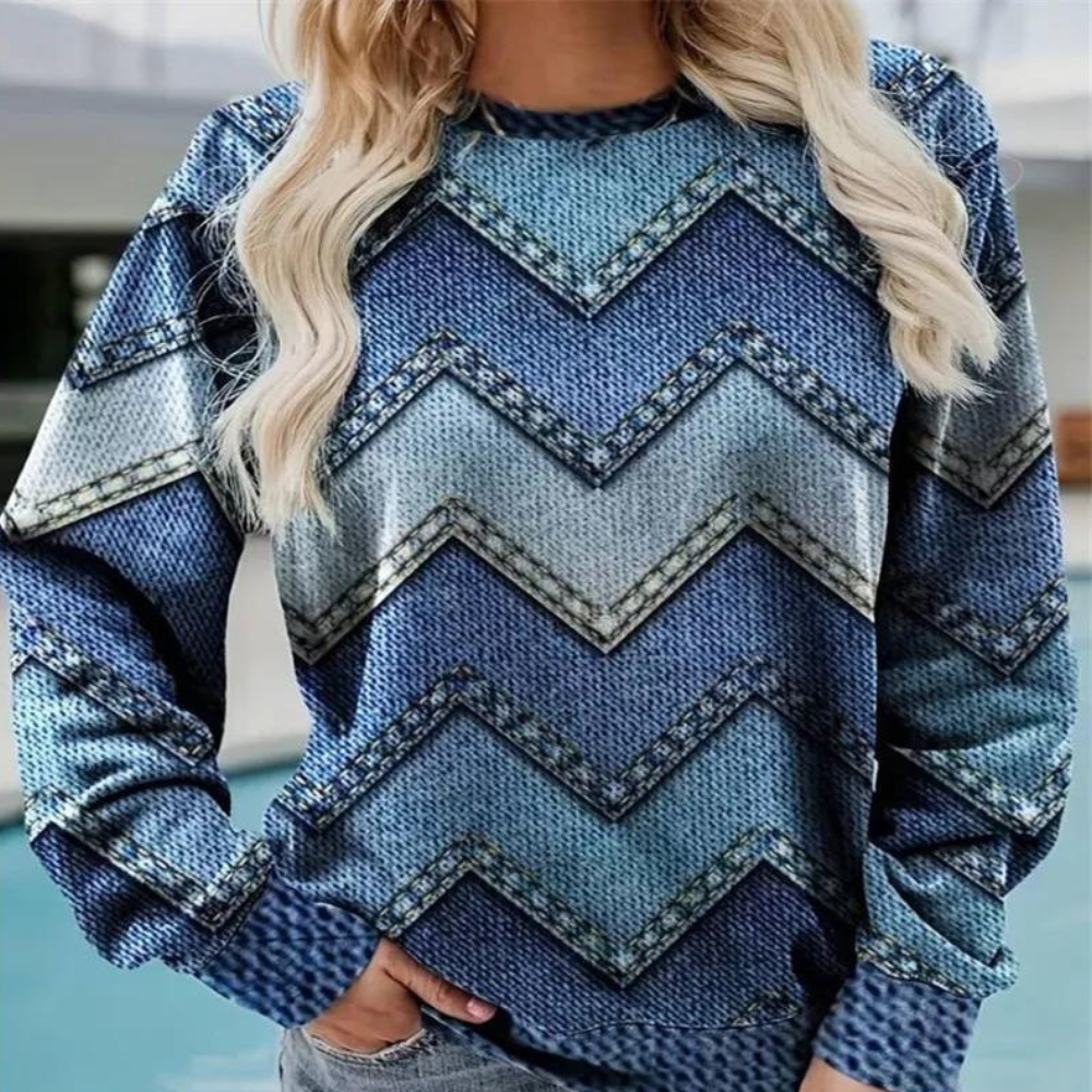 Maglione Stampato Casual | Morbido & Caldo | Perfetto per l’Inverno