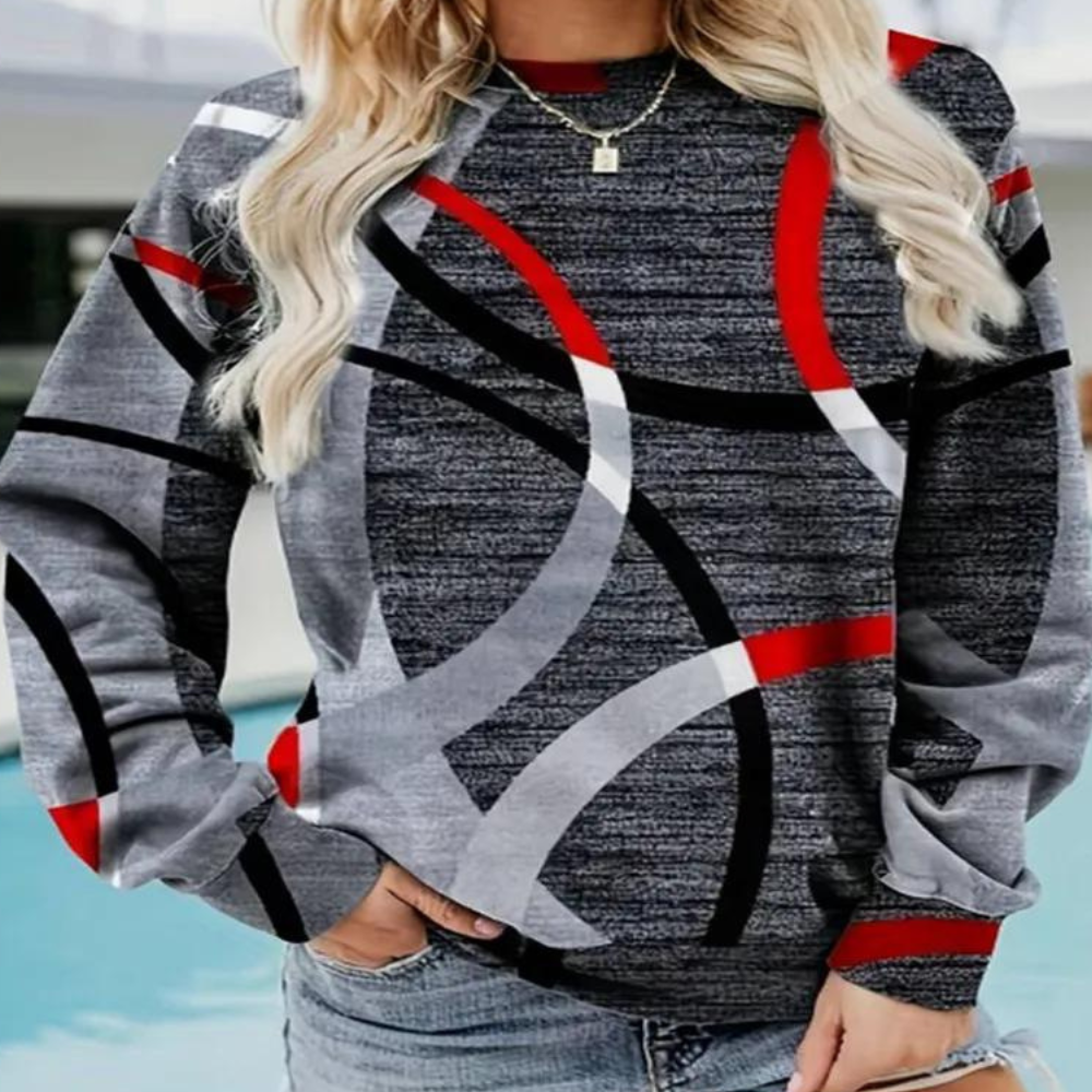Maglione Stampato Casual | Morbido & Caldo | Perfetto per l’Inverno