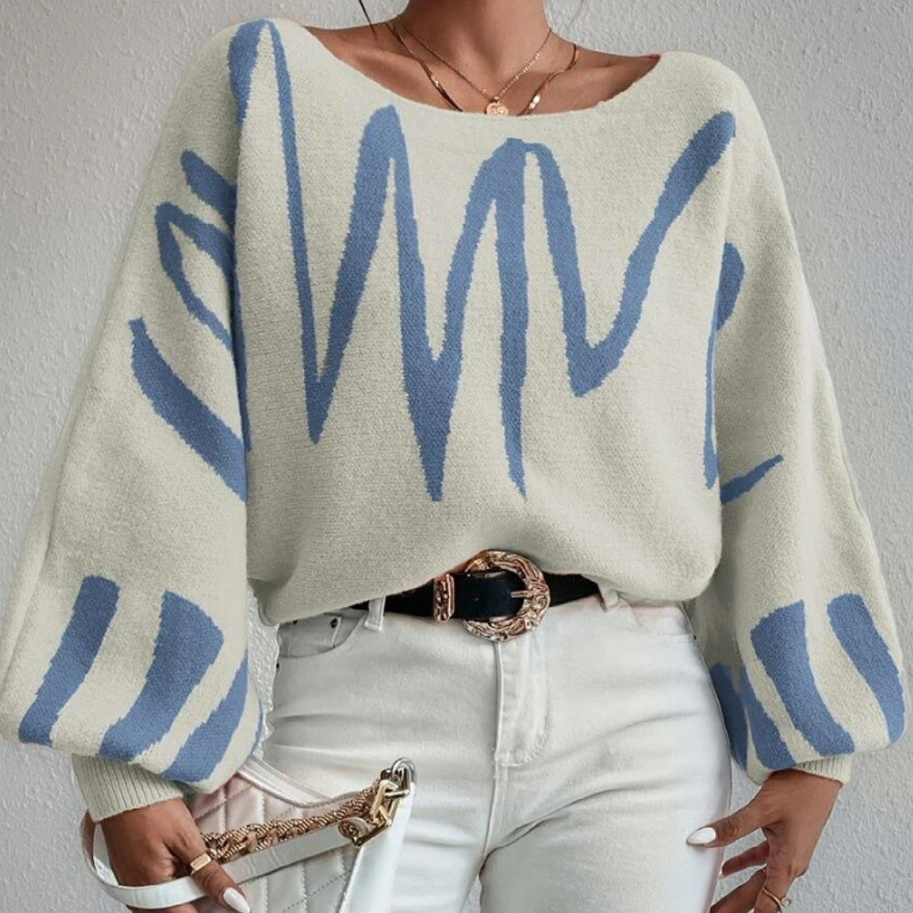 Maglione Oversize | Motivo Astratto | Comodo & Chic