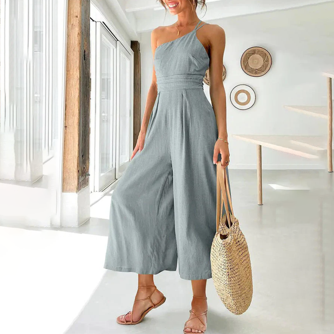 Jumpsuit Senza Maniche | Pantaloni Larghi | Leggera e Chic