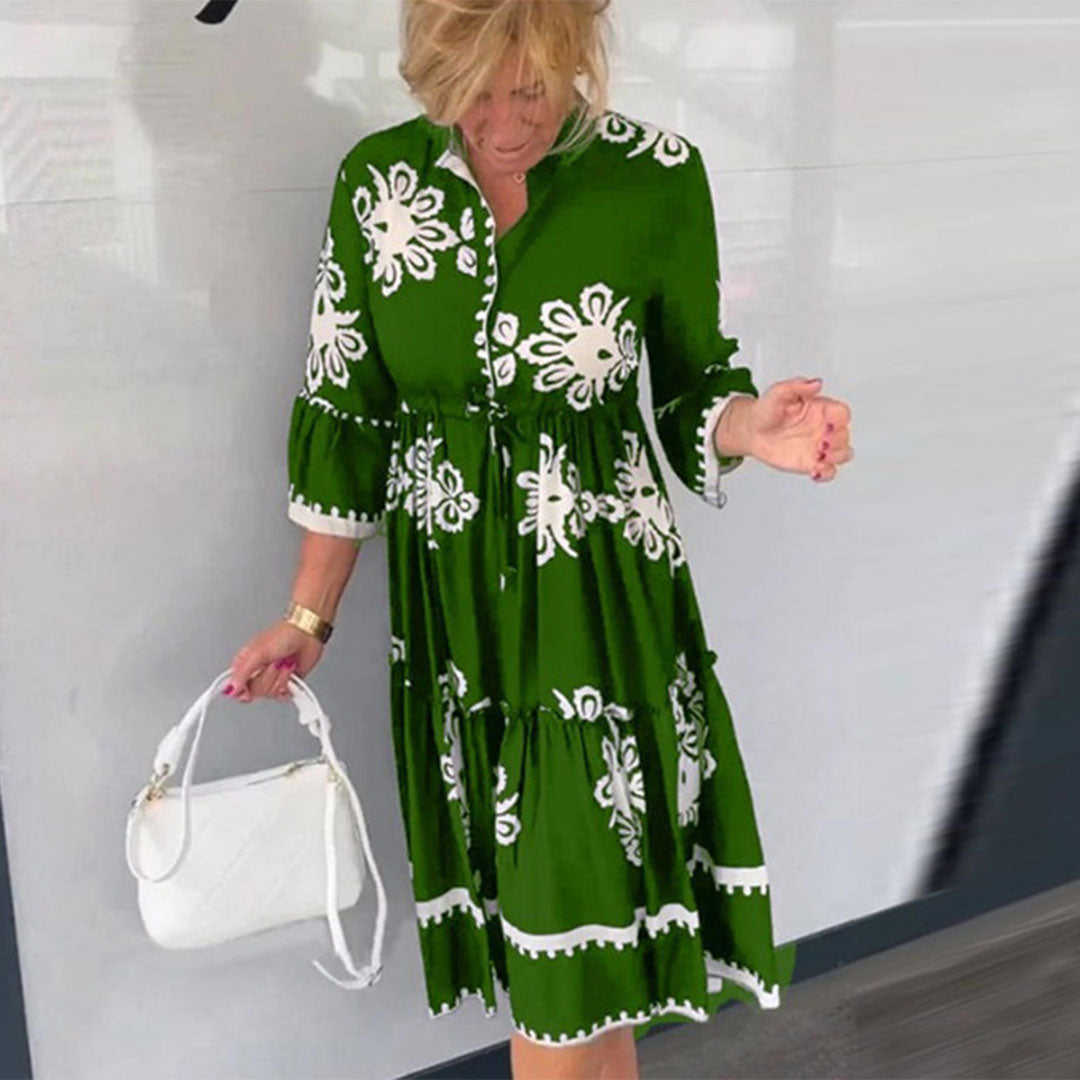 Abito Midi Ricamato | Elegante & Boho | Stile Casual Chic