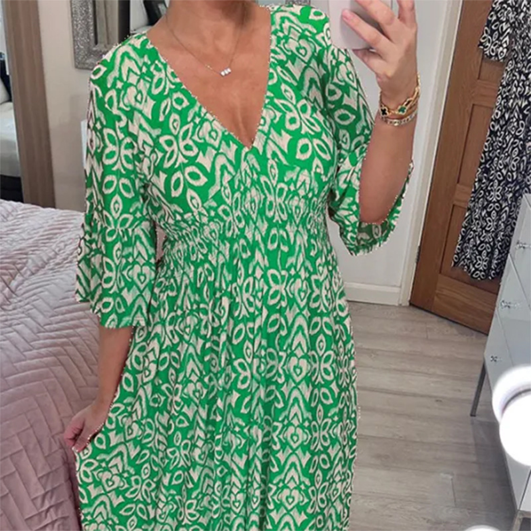 Abito Midi con Stampa Boho | Casual | Leggero & Versatile