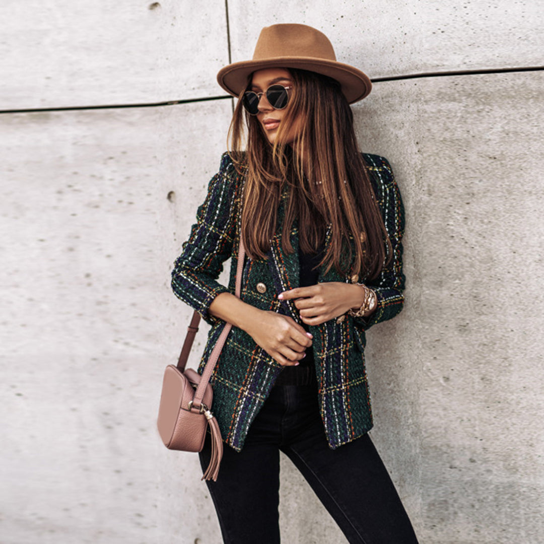 Blazer in Tweed Doppio Petto