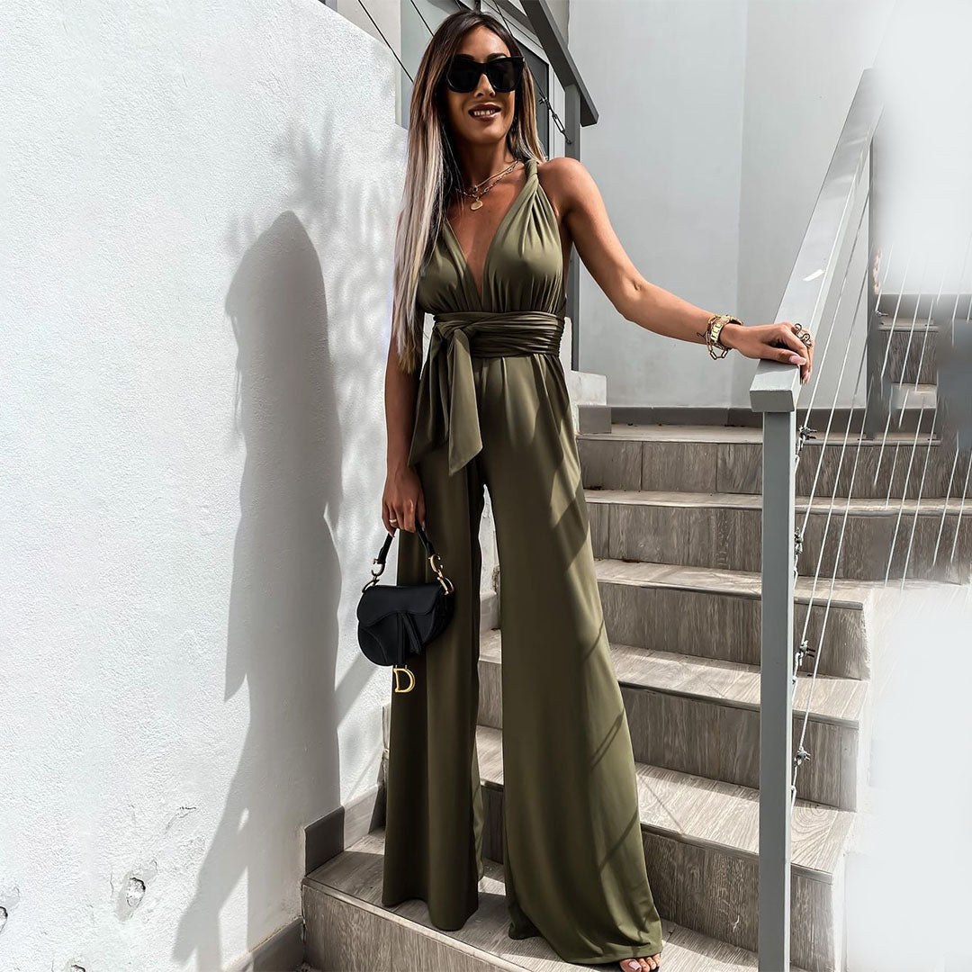 Jumpsuit Elegante | Gamba Larga | Senza Maniche