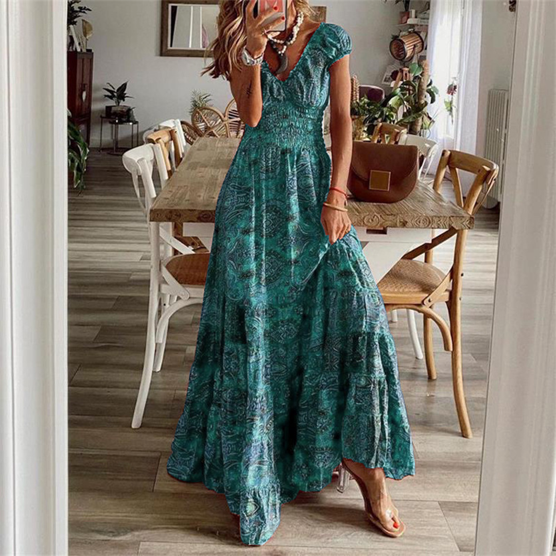 Abito Lungo Boho con Stampa | Romantico | Fluttuante & Femminile