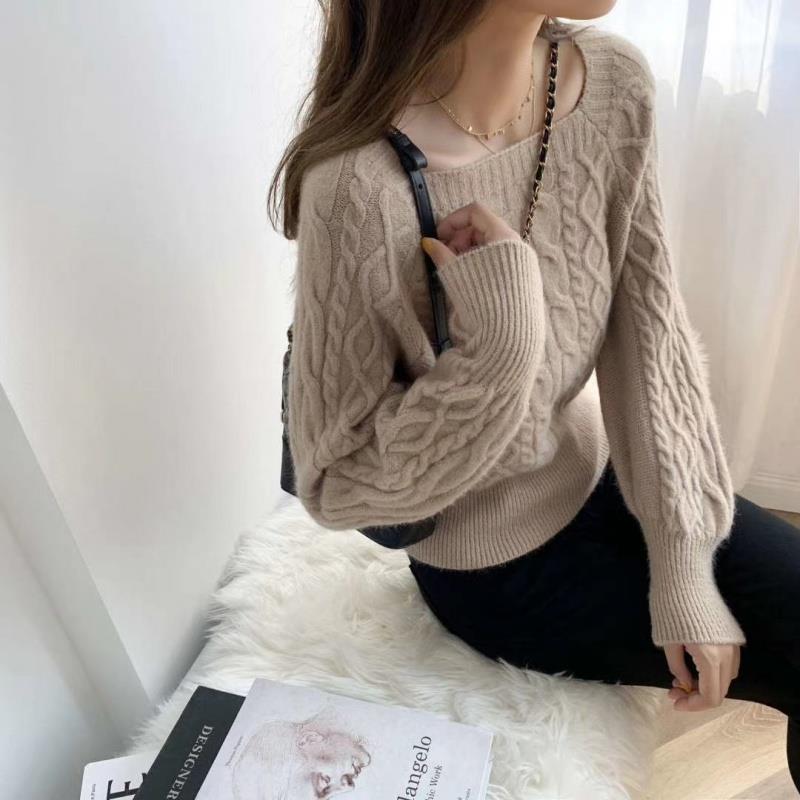 Maglione a Trecce | Morbido e Caldo | Maniche a Sbuffo