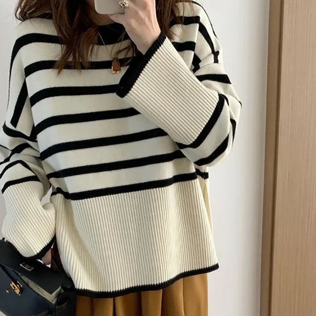 Maglione Oversize | Righe Classiche | Morbido e Versatile