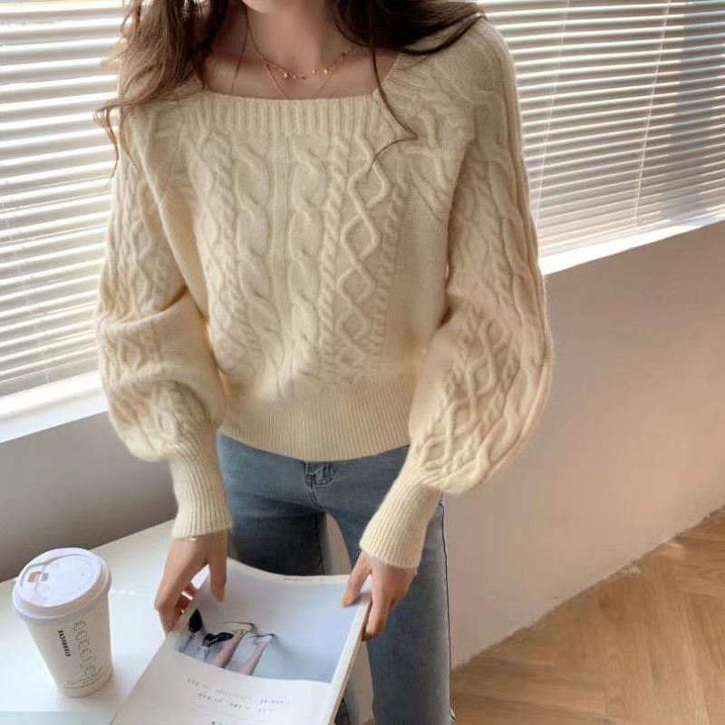 Maglione a Trecce | Morbido e Caldo | Maniche a Sbuffo