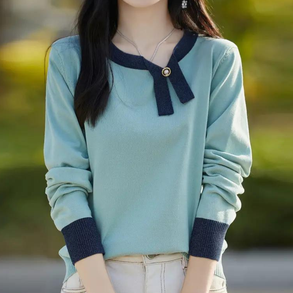 Maglione Donna | Fiocco Decorativo | Stile Elegante e Morbido