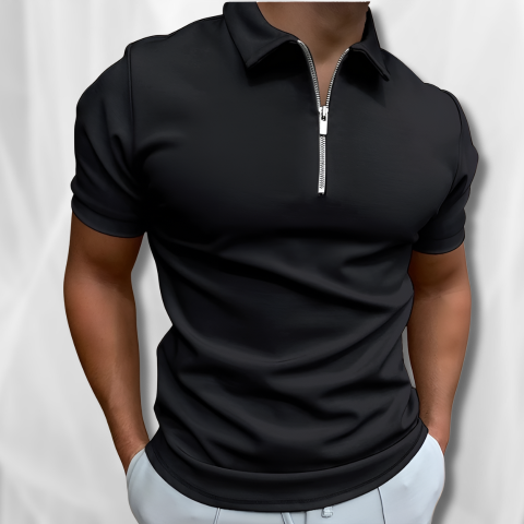 Polo con Zip Slim Fit