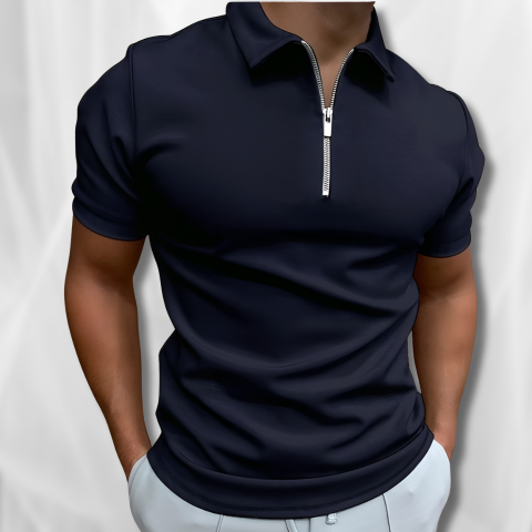 Polo con Zip Slim Fit