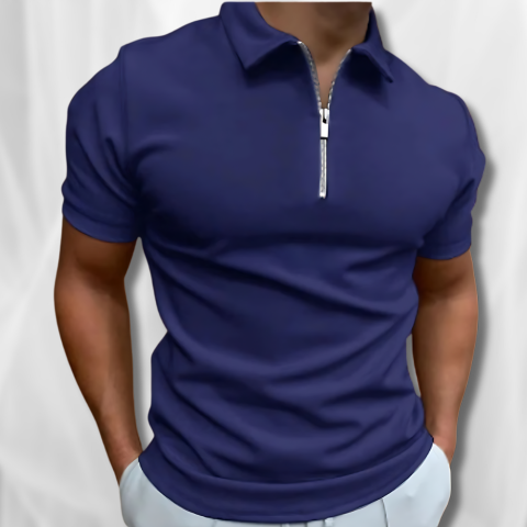 Polo con Zip Slim Fit
