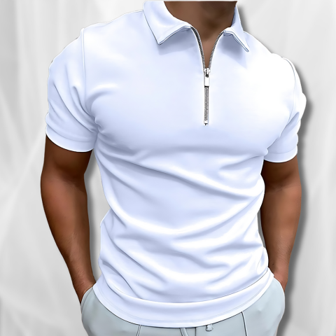 Polo con Zip Slim Fit