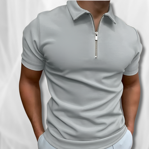 Polo con Zip Slim Fit