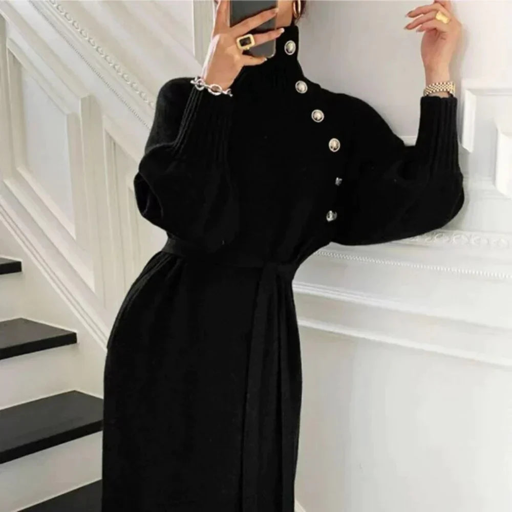 Abito Lungo in Maglia | Caldo e Chic | Eleganza Invernale