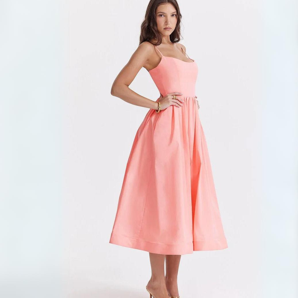 Vestito Midi Elegante | Cotone | Leggero e Raffinato