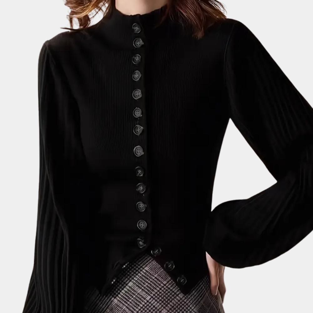 Maglione Elegante | Maglia a Coste | Maniche Svasate