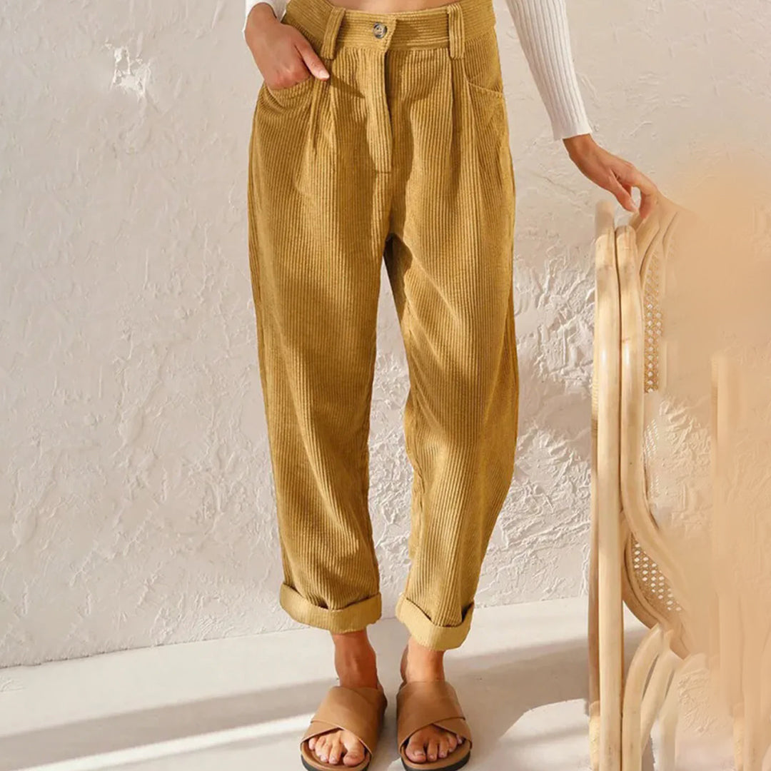Pantaloni in Lino | Vita Alta | Stile Casual Chic