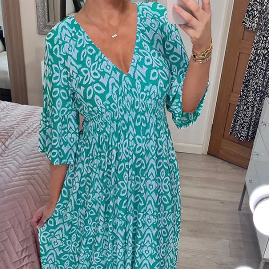 Abito Midi con Stampa Boho | Casual | Leggero & Versatile