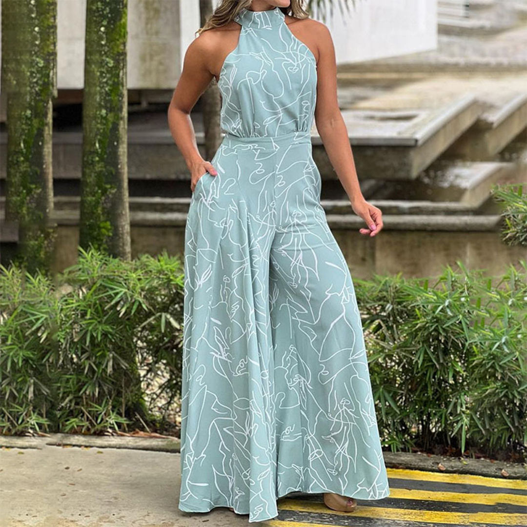 Halter Maxi Dress | Elegant Print | Flowing & Chic