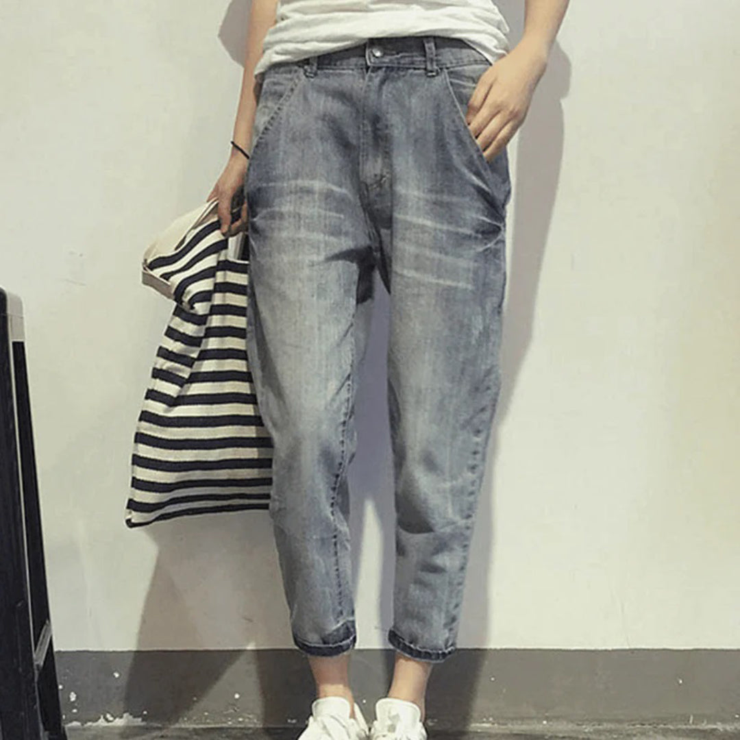 Jeans Boyfriend Donna | Cotone Denim | Effetto Vissuto Casual