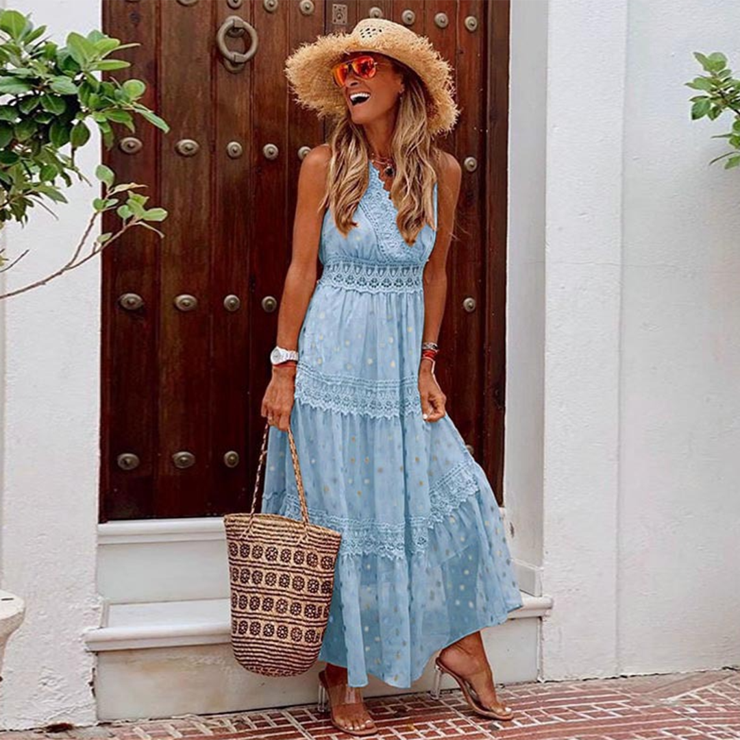 Maxi Abito Boho | Romantico | Pizzo e Dettagli Traforati
