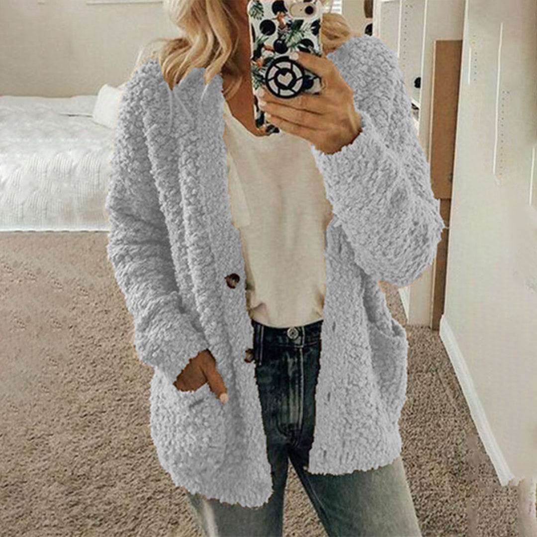 Cardigan Morbido Peluche | Misto Poliestere | Caldo e Confortevole