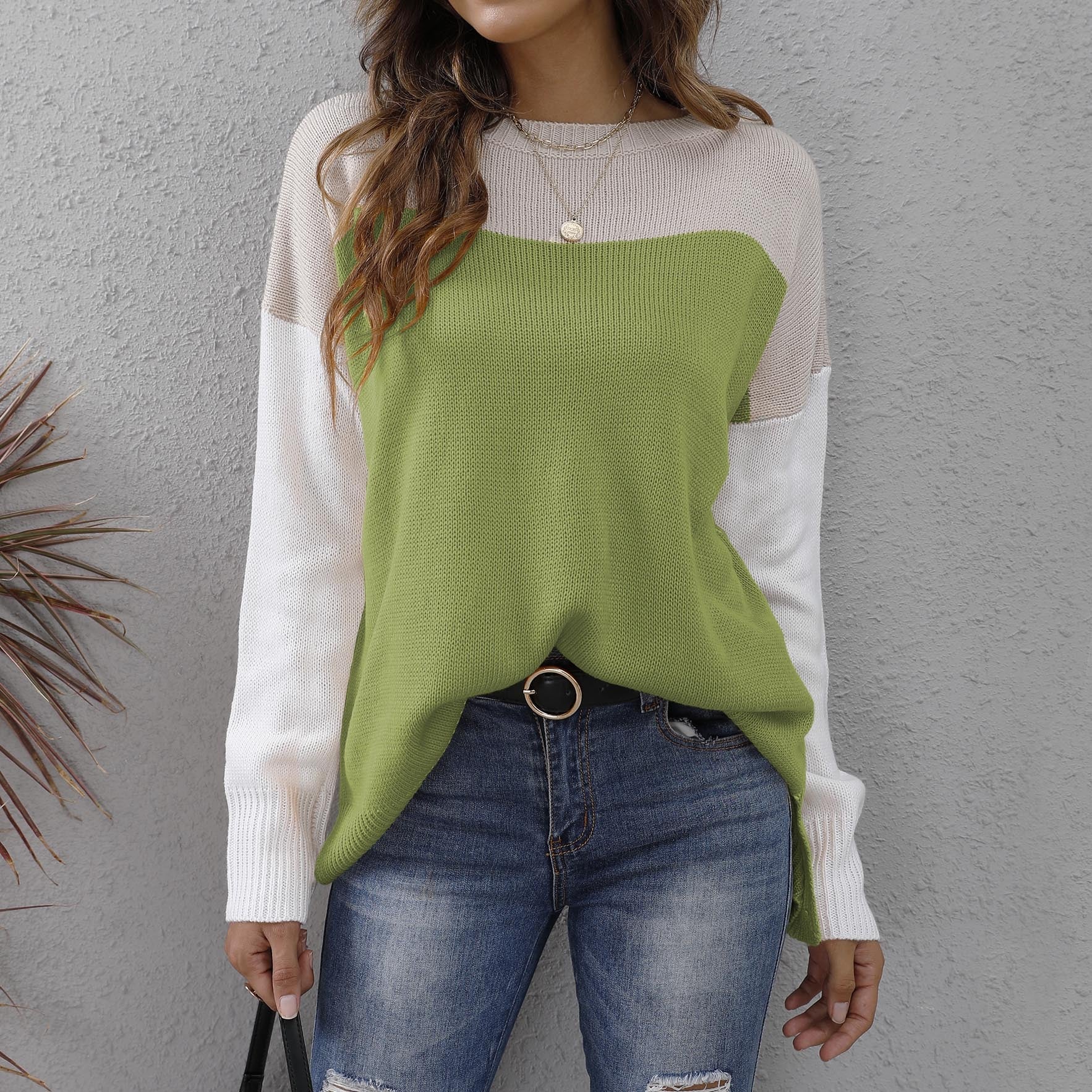 Maglia Casual Bicolore | Cotone Misto | Stile Relaxed Fit