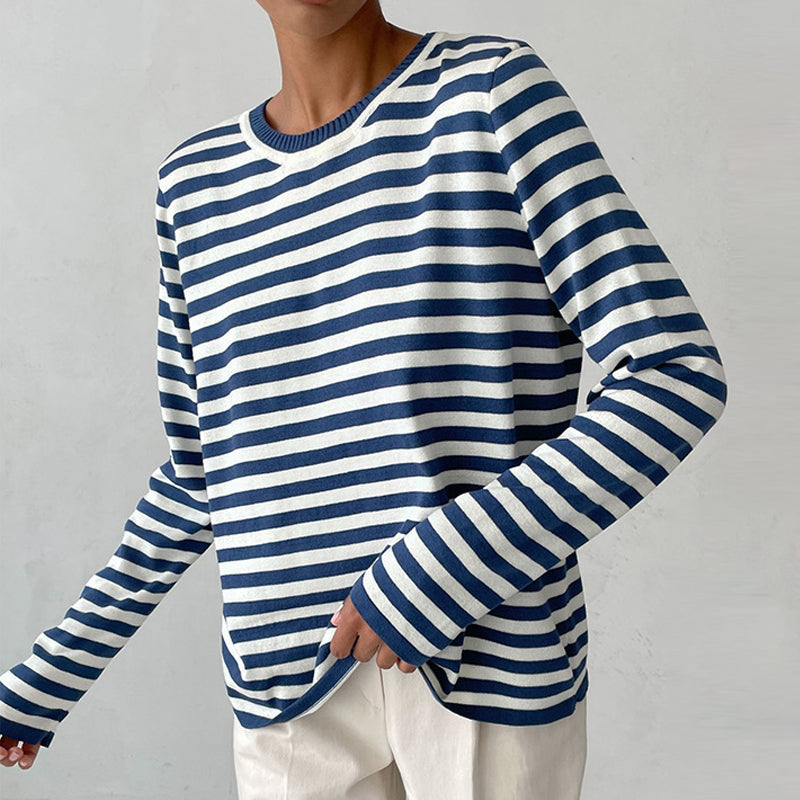 Maglia a righe in cotone