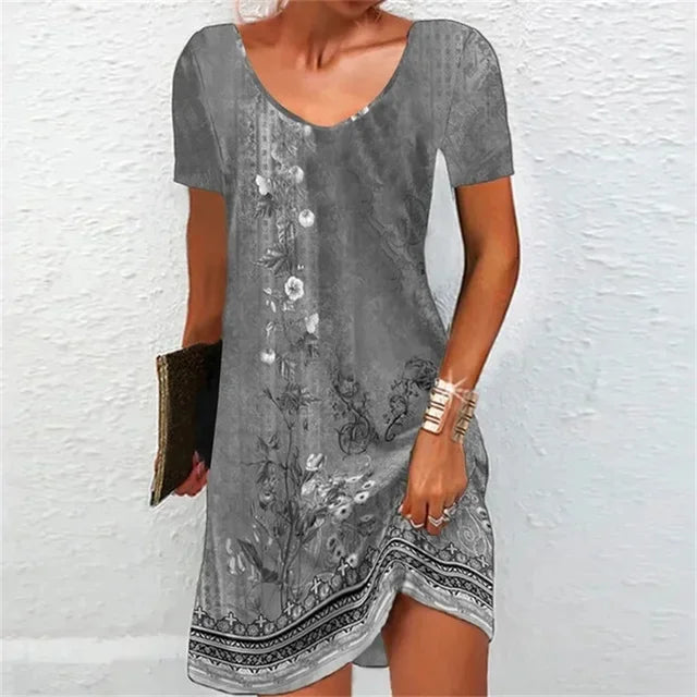 Abito Corto Floreale Estivo | Leggero e Svasato | Look Romantico e Casual