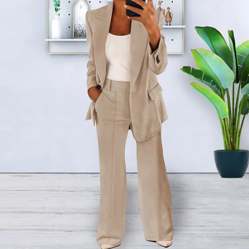 Tailleur Donna con Pantaloni Palazzo | Poliestere | Elegante e Strutturato