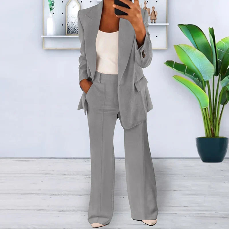 Tailleur Donna con Pantaloni Palazzo | Poliestere | Elegante e Strutturato
