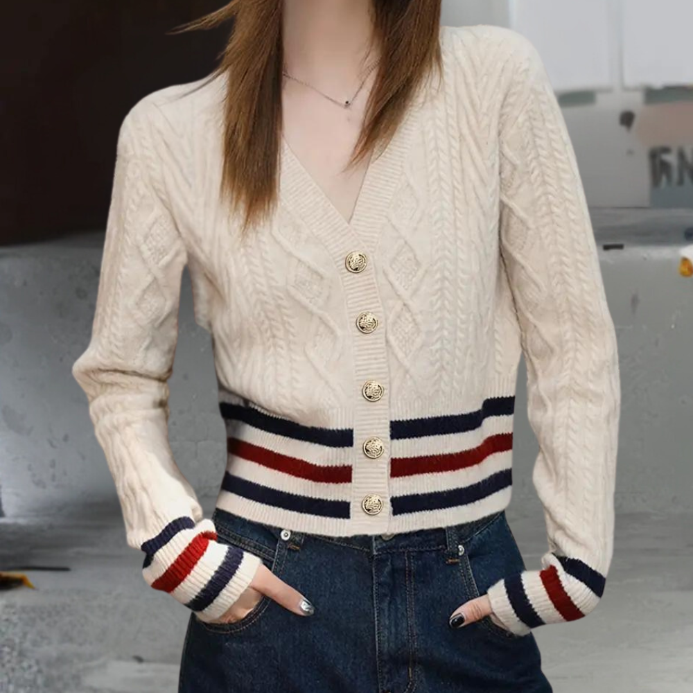 Cardigan Corto Donna | Stile Preppy | Maglia Elegante e Chic