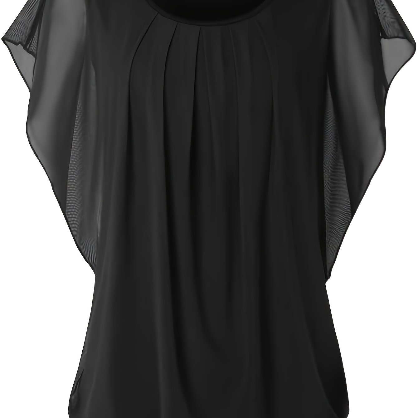 Blusa Elegante a Maniche Corte | Poliestere | Leggera e Femminile