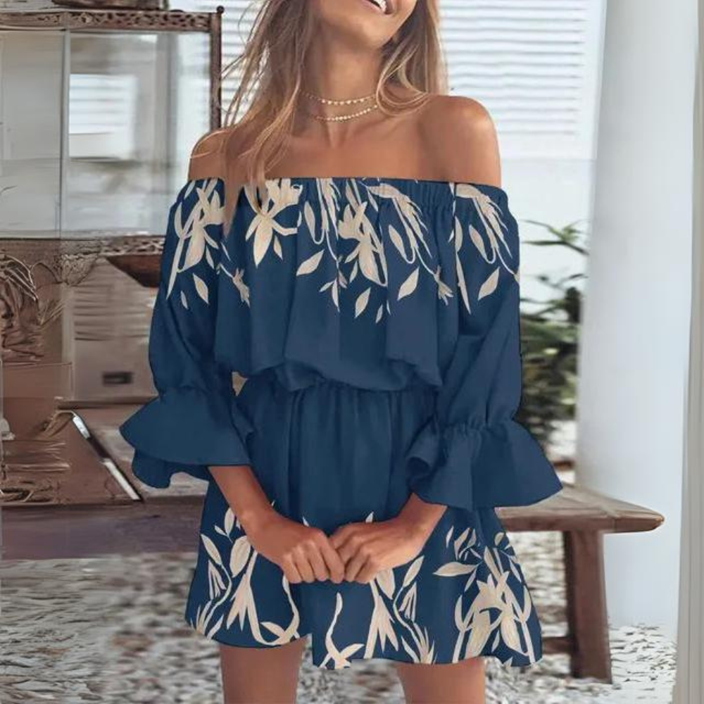 Abito Estivo con Stampa Floreale | Off Shoulder | Leggero e Romantico