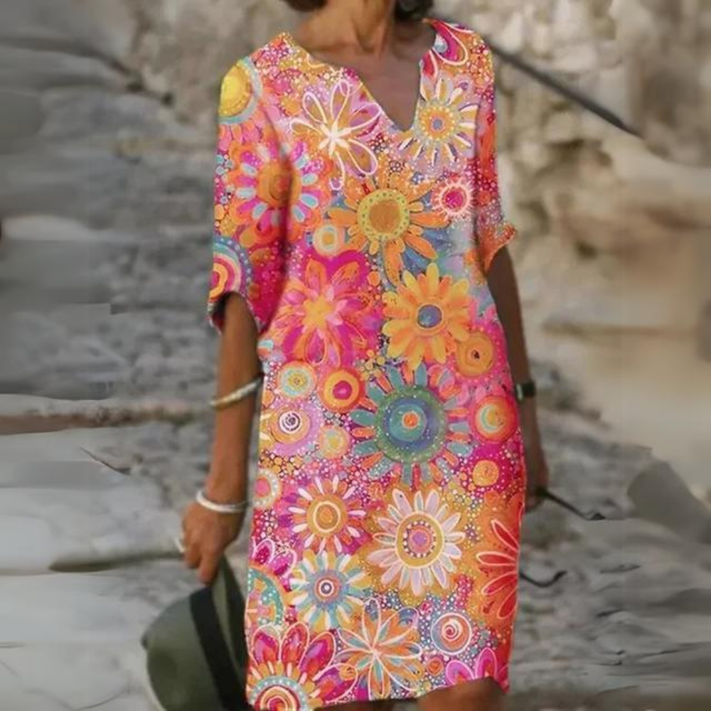 Tunica Floreale Estiva | Poliestere | Colori Vivaci e Stile Comodo