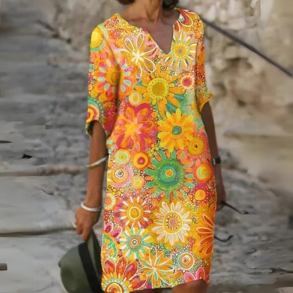 Tunica Floreale Estiva | Poliestere | Colori Vivaci e Stile Comodo