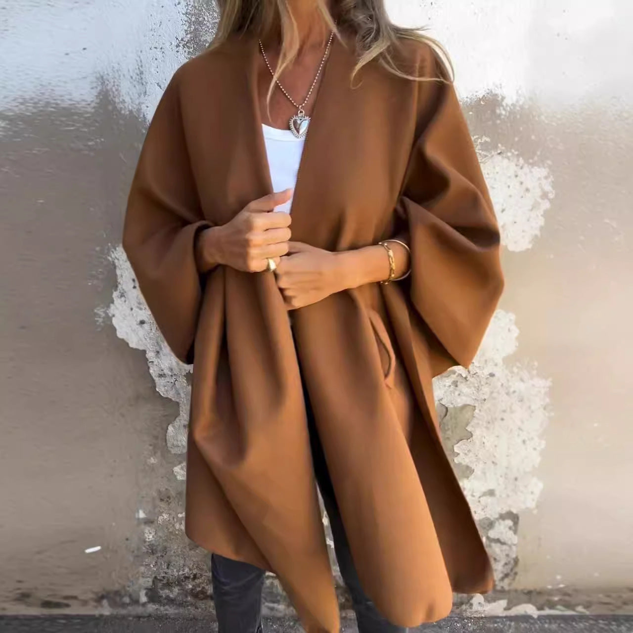 Cappotto Kimono Donna | Cintura Annodata | Eleganza Oversize