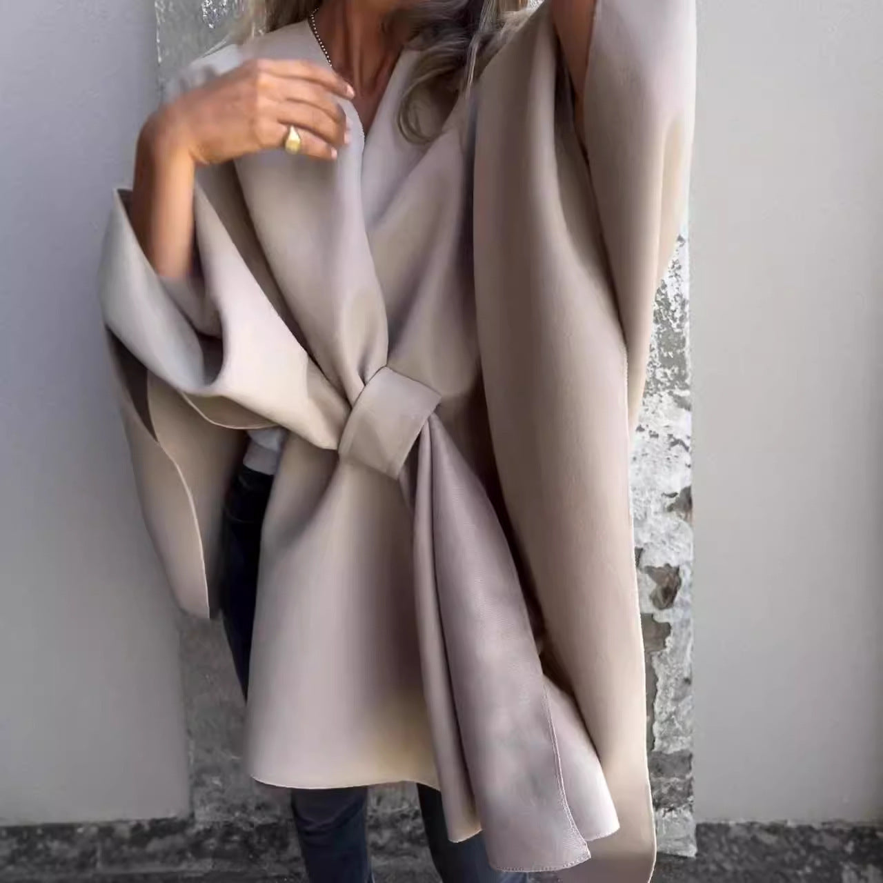 Cappotto Kimono Donna | Cintura Annodata | Eleganza Oversize